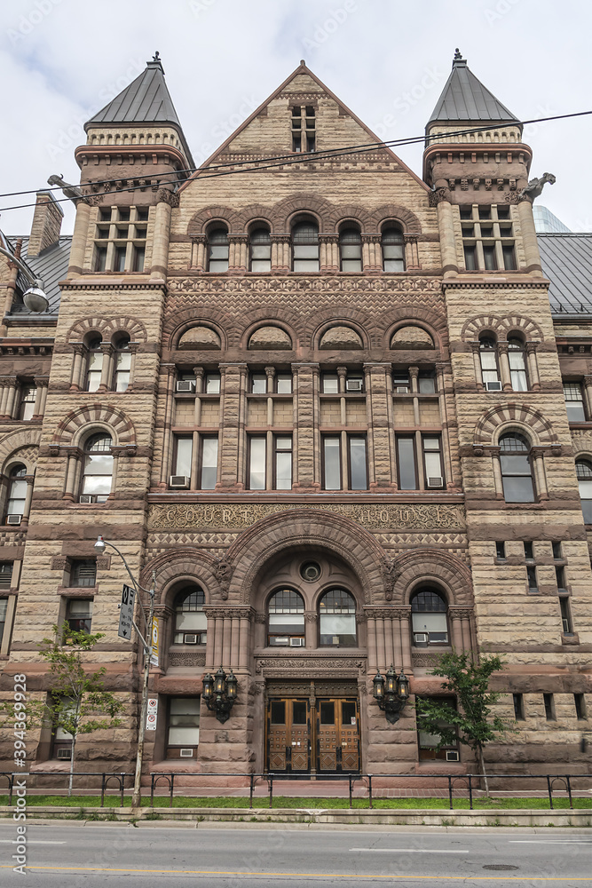 Toronto's Old City Hall (1899) was home to its city council from 1899 to 1966 and remains one of the city's most prominent structures. Toronto, Ontario, Canada.
