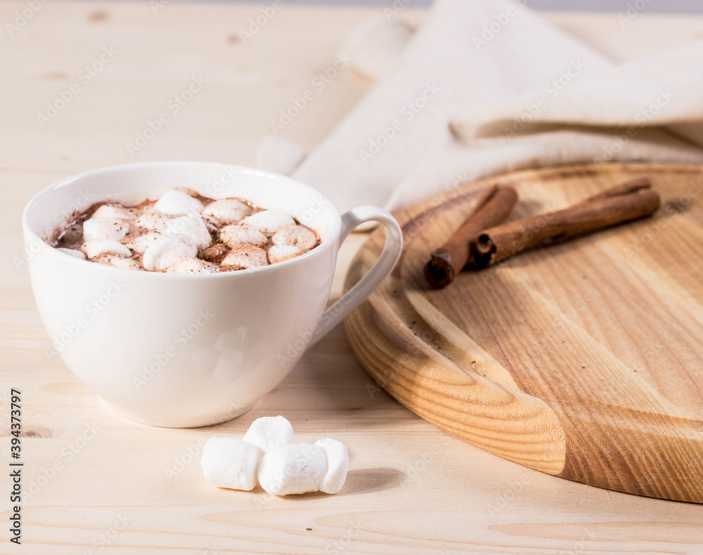 tasty sweet hot chocolate in a cup and mini marshmallows tasty sweet hot chocolate in a cup and mini marshmallows