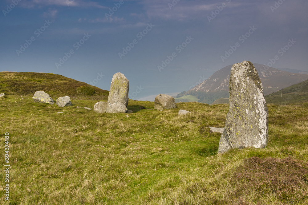 Scenic image of Druids Stone Circle, North Wales, UK.