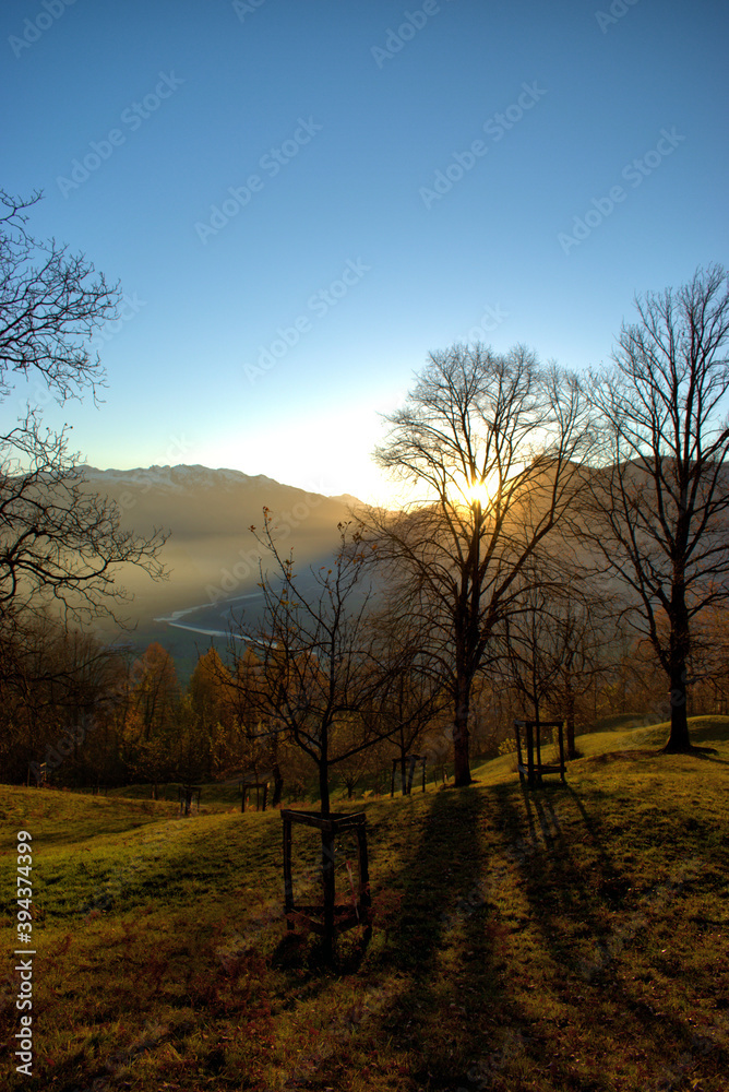 Wunderschöne Herbststimmung in Triesenberg in Liechtenstein 18.11.2020