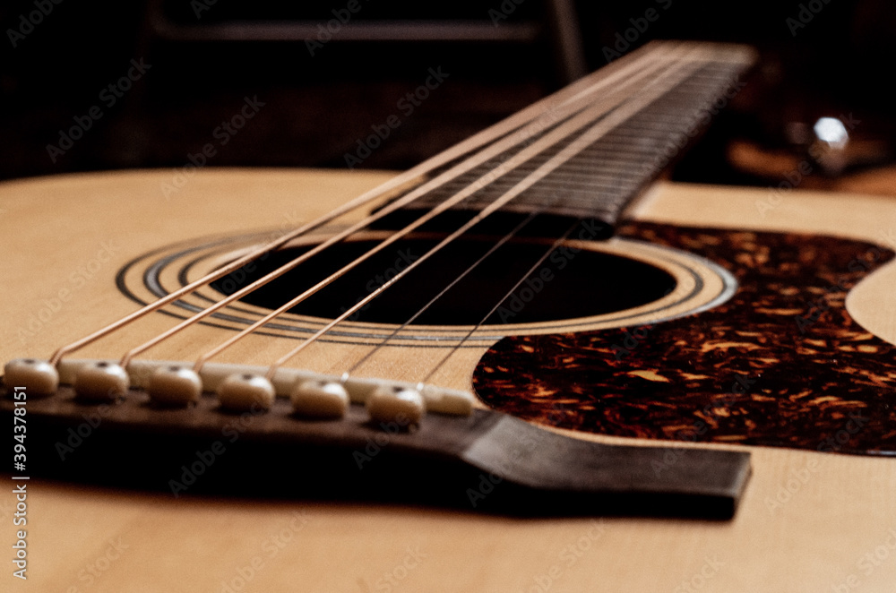 acoustic guitar close up acoustic guitar close up