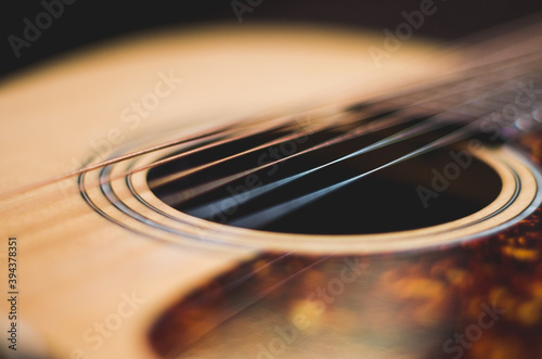 acoustic guitar close up