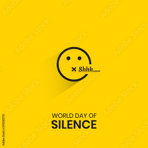 World Silence Day emoji Vector Illustration photo