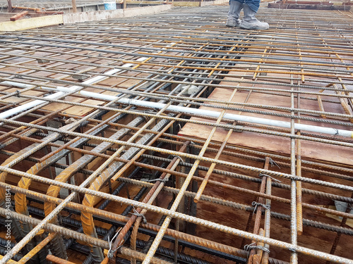 Photography KUALA LUMPUR, MALAYSIA -NOVEMBER 21, 2020: Building floor slab under construction