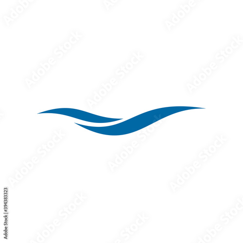Wave icon logo design template