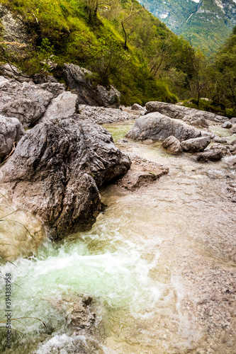 Natural path of Val  Falcina at Valle del Mis in Italy. photo