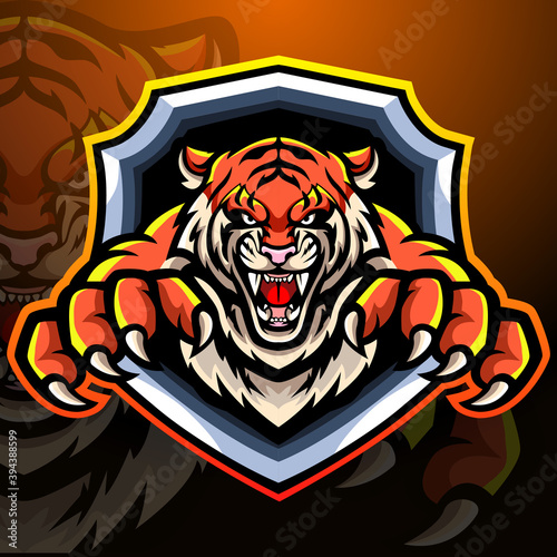 Tiger mascot. esport logo design