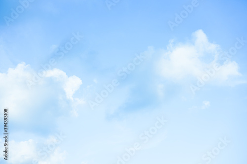 Fresh air with blue sky and clouds background with copy space for wallpaper or banner