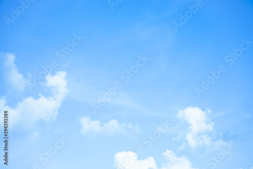 view of wonderful bue sky and clouds background with copy space for wallpaper or banner
