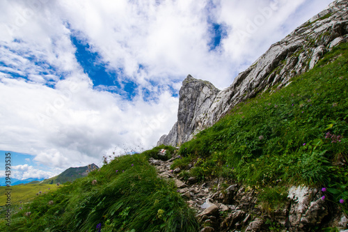 landscape in the mountains (austrian alps - lünersee/schweizer Tor)