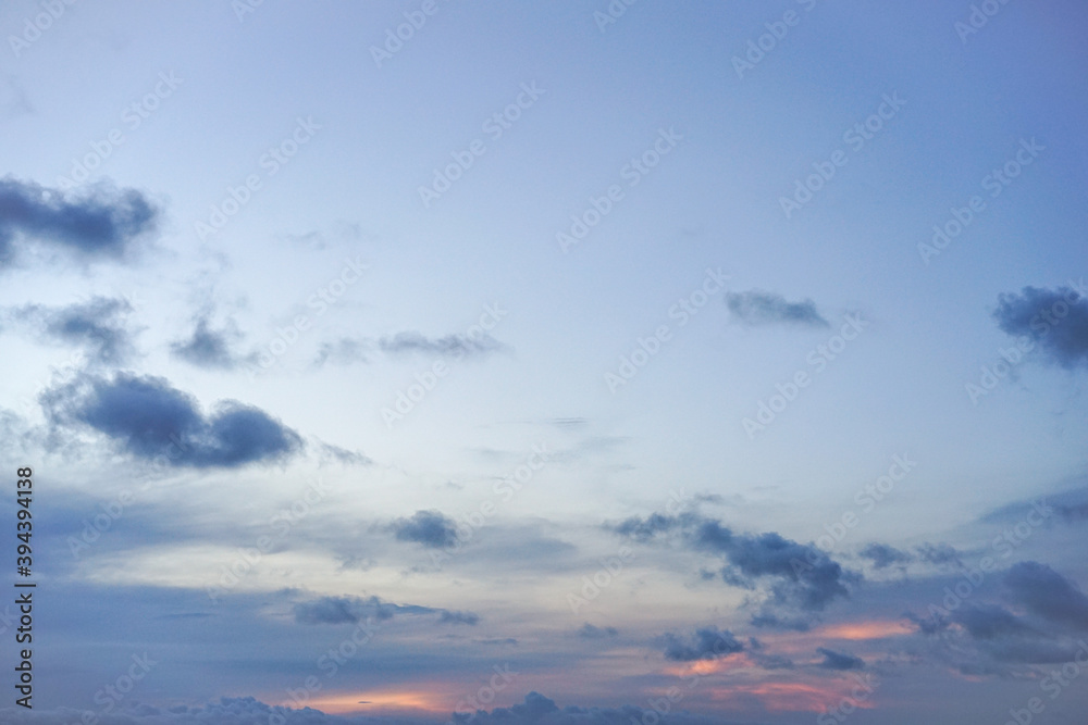 Fantastic blue sky with clouds copy space for banner or wallpaper background