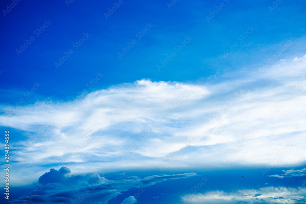 Natural of White clouds on blue sky with copy space for banner or wallpaper background. freedom concept Natural of White clouds on blue sky with copy space for banner or wallpaper background. freedom concept