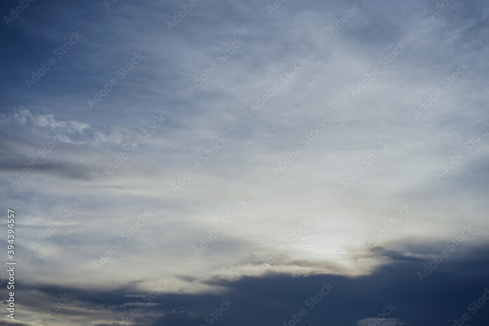 Natural of White clouds on blue sky with copy space for banner or wallpaper background. freedom concept