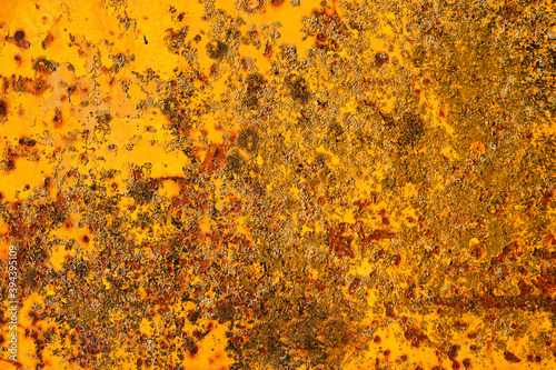 image of rustic yellow metal background