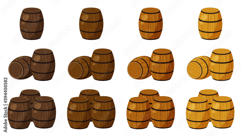 樽のイラスト素材セット Stock Vector | Adobe Stock