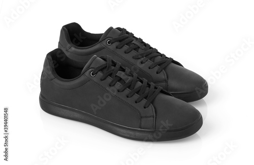 Leather black shoes