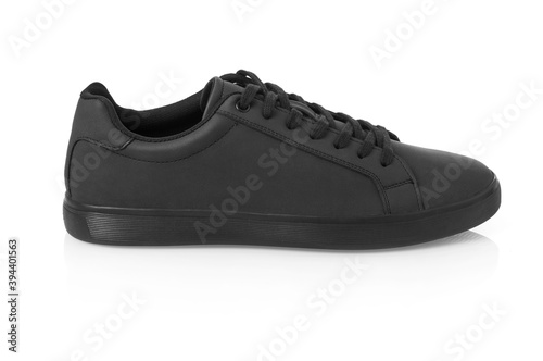 Leather black shoe