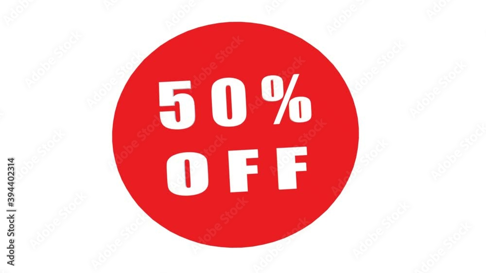sale 50 % off background, discount offer banner, sale season, mega sale. Animation sale 50 % off background, discount offer banner, sale season, mega sale. Animation