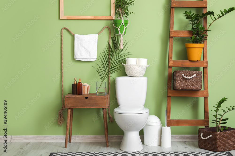 Stylish interior of modern restroom