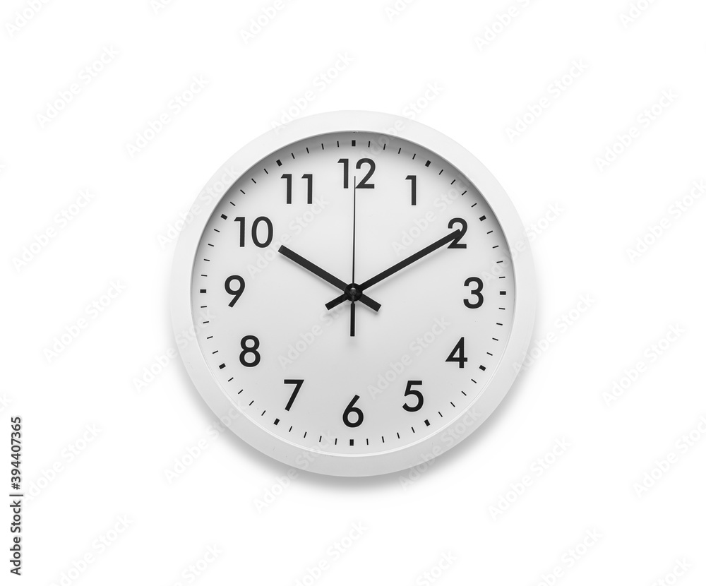 Round clock with arrows isolated on white background Round clock with arrows isolated on white background