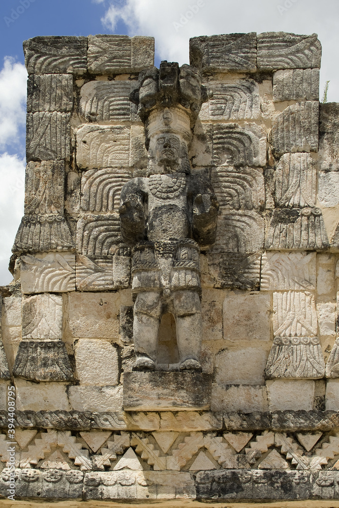 Deity statue; Kabah, Yucatan, Mexico