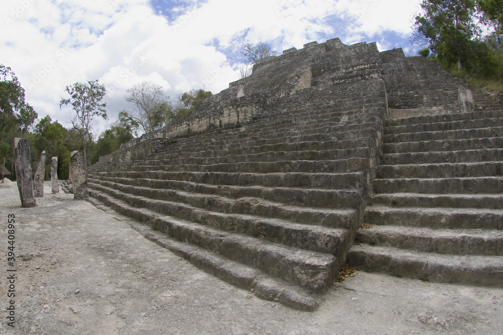 Pyramide of the structure II, Calakmul, Yucatan, Mexico, UNESCO World Heritage Site.
