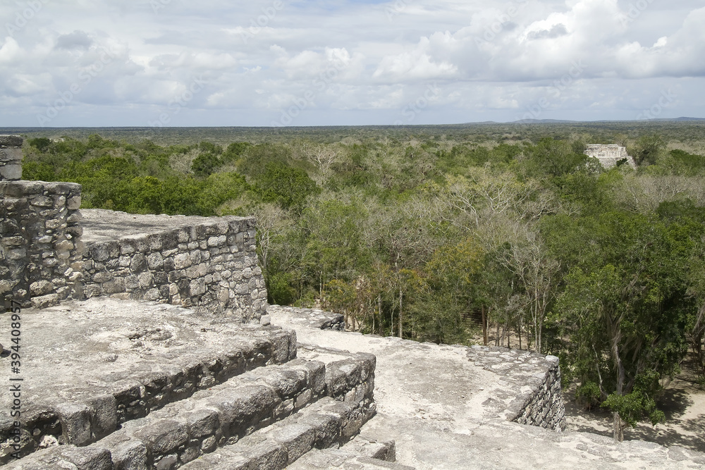 Pyramide of the structure II, Calakmul, Yucatan, Mexico, UNESCO World Heritage Site.