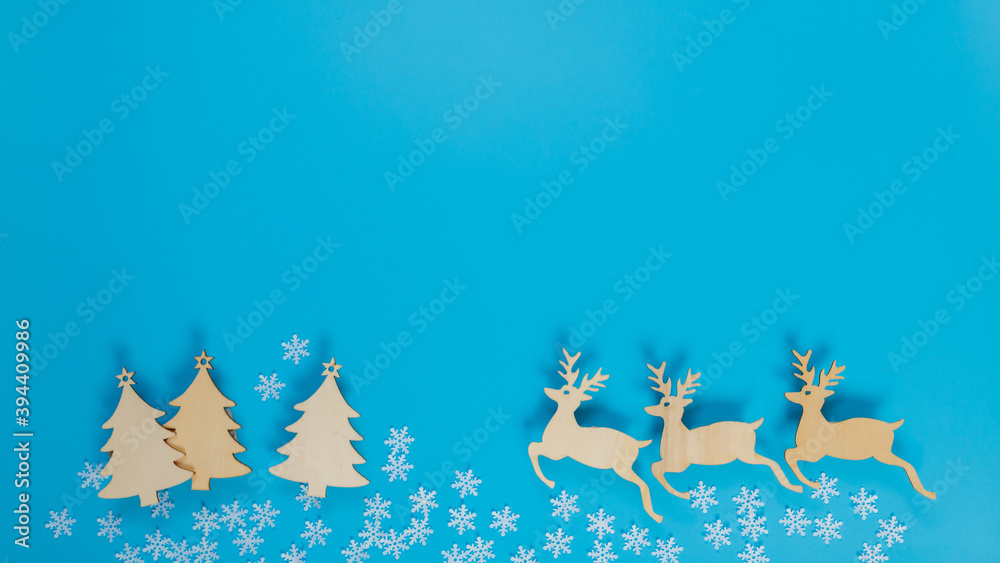 Obraz premium The background image for a presentation or to insert text greetings, Christmas holidays.
