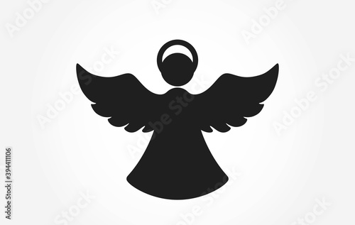 angel icon. christmas and religion symbols. isolated vector image
