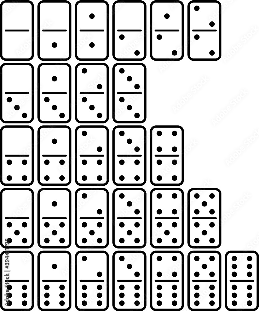 Vector illustration of the dominoes Vector illustration of the dominoes