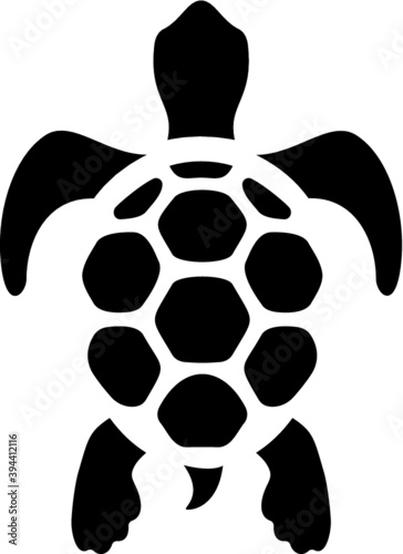 Vector illustration of the sea turtle