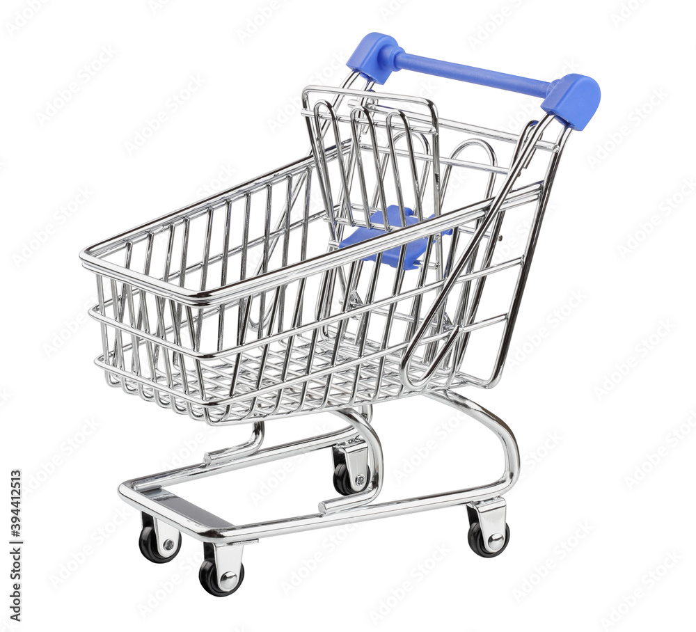 a shopping cart isolated on white background