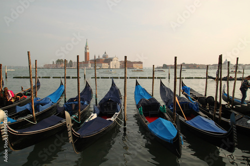 gondoles a Venise devant San Giorgio