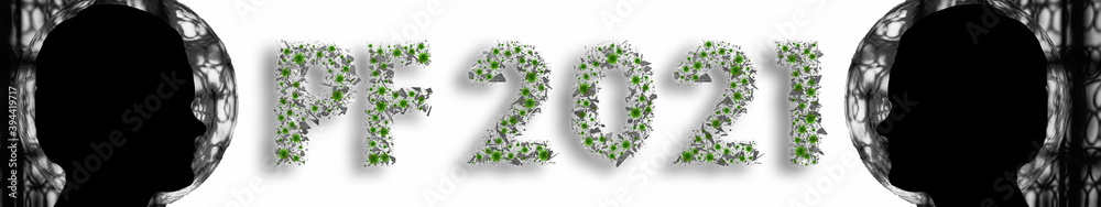 Happy new year 2021 card design with head silhouette. Happy new year 2021. Glowing font on an abstract background. Coronavirus themed font. Social distance. Covid 19 happy new year theme.
Happy new year 2021 card design with head silhouette. Happy new year 2021. Glowing font on an abstract background. Coronavirus themed font. Social distance. Covid 19 happy new year theme.