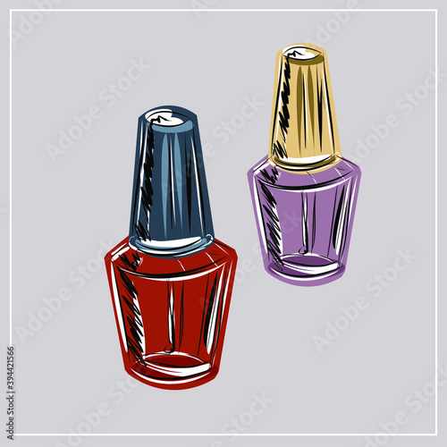 Cosmetic brushes, ball blush, eye shadow, powder, concealer, lipstick, cream, skin serum, nail polish. Perfume bottle, eau  de toilette, fragrance. Beauty shop, beauty box. set of decorative cosmetics