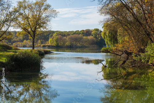 Beautiful views of the old park in Onufrievka, Kirovograd Region, Ukraine.