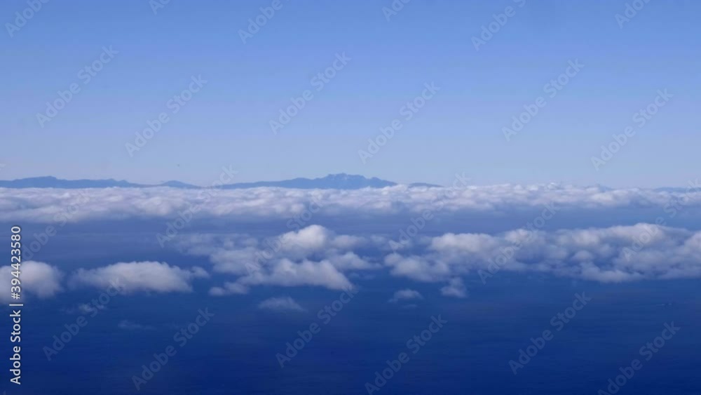 Flying over a beautiful sea of clouds over Georgia -aerial Flying over a beautiful sea of clouds over Georgia -aerial