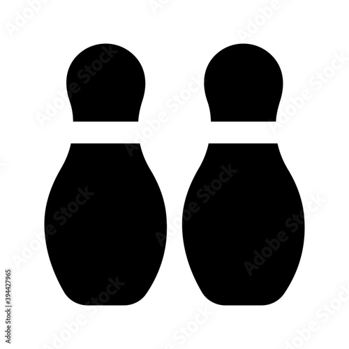 
An icon design of sports accessory, skittles vector 
