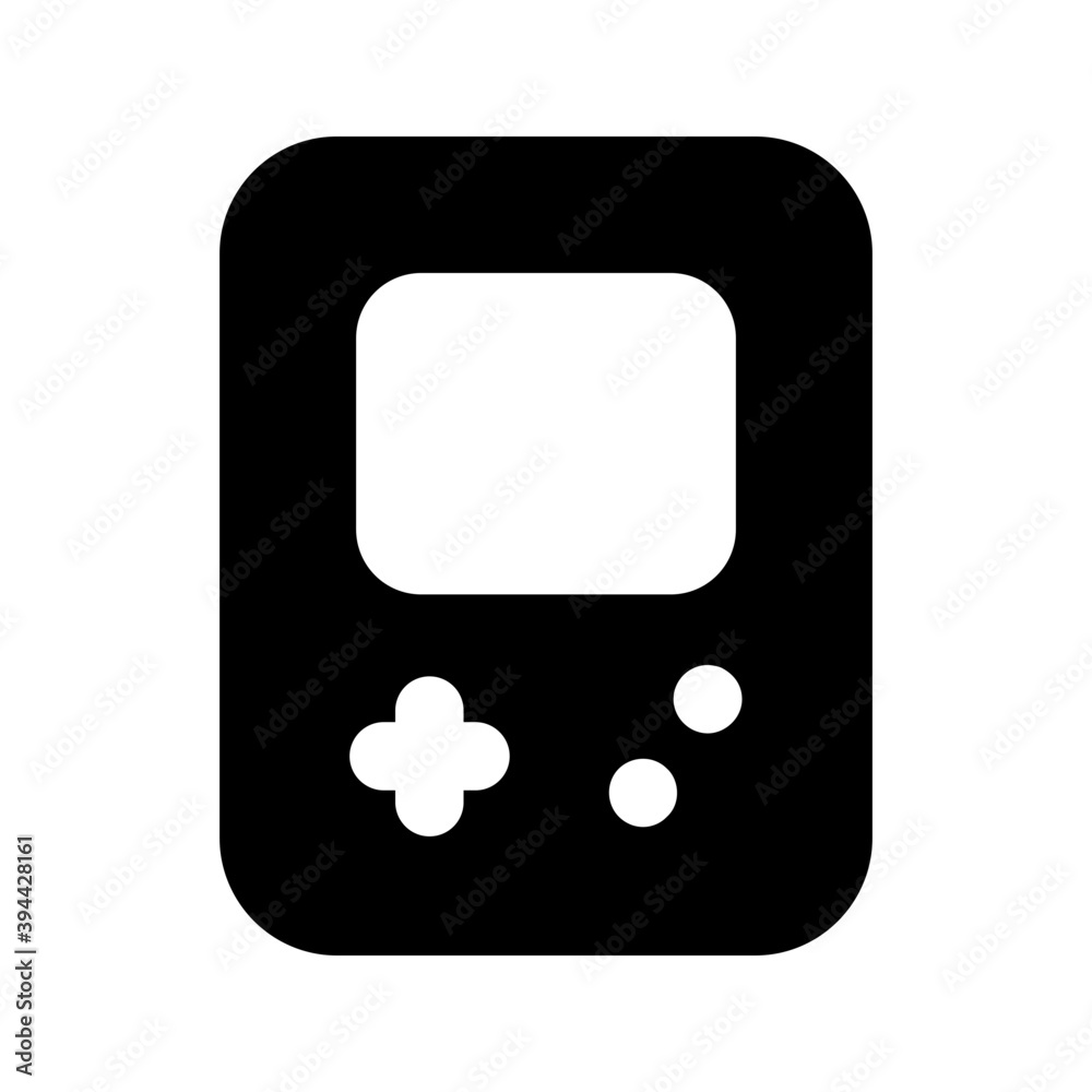 Portable video game, retro game icon in solid design
Portable video game, retro game icon in solid design