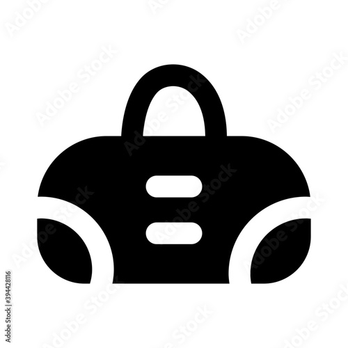 
A bag carrying equipment and accessories for players depicting duffle bag
