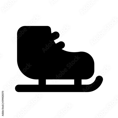 
Skating shoes, footwear accessory winter traveling icon. 

