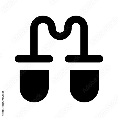 
Trendy solid design of skipping rope icon

