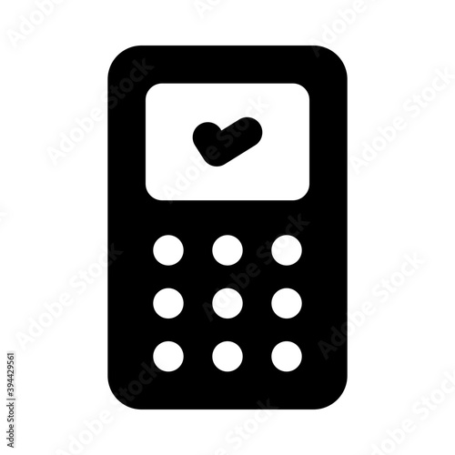 
Adding machine, editable solid vector of calculator 
 photo