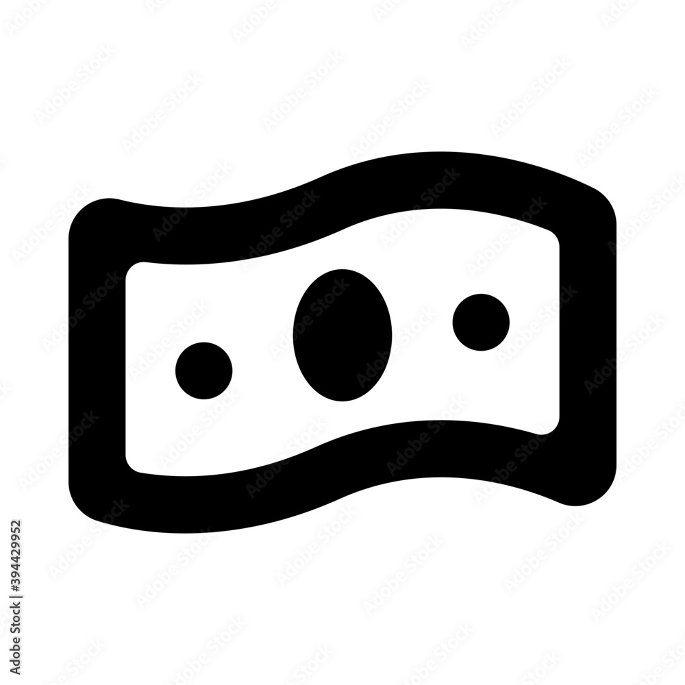 Fototapeta premiumA solid icon of banknote, editable vector of paper money