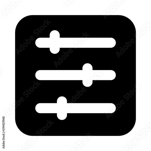 
Icon of preferences in editable solid design
