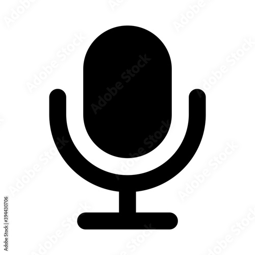 
Voice recording microphone solid icon 
