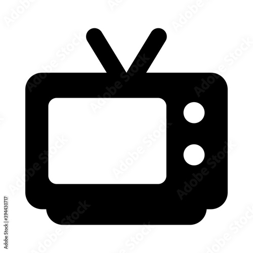 
Retro tv set with antenna icon in trendy style 
