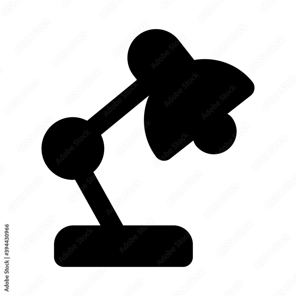 
Icon of desk lamp in filled editable style 
