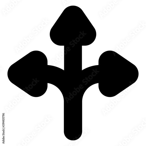 
Intersection arrows, road arrows in linear style 
