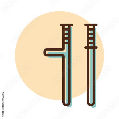 Police baton vector flat icon